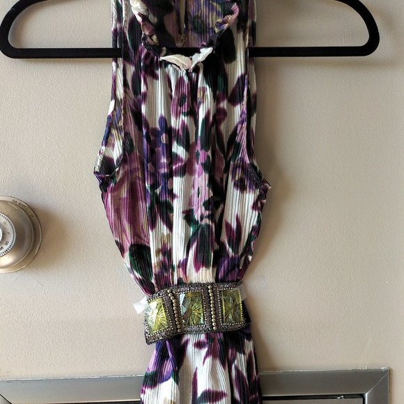 ELIE TAHARI floral top 100% silk - Xsmall petite - Picture 1 of 11